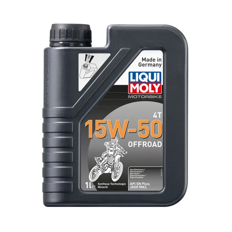 Sprawdź teraz Olej silnikowy półsyntetyczny do motocykli Liqui Moly 15W50 Offroad 4 litry