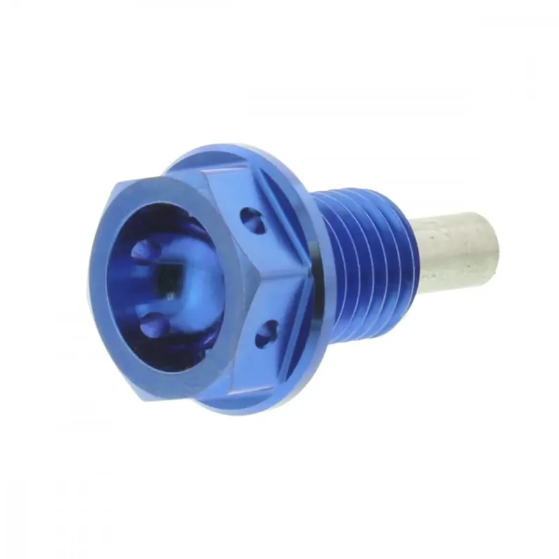 Szybka dostawa Śruba spustu oleju magnetyczna JMP M12x1,50 15mm tytanowa [niebieski]