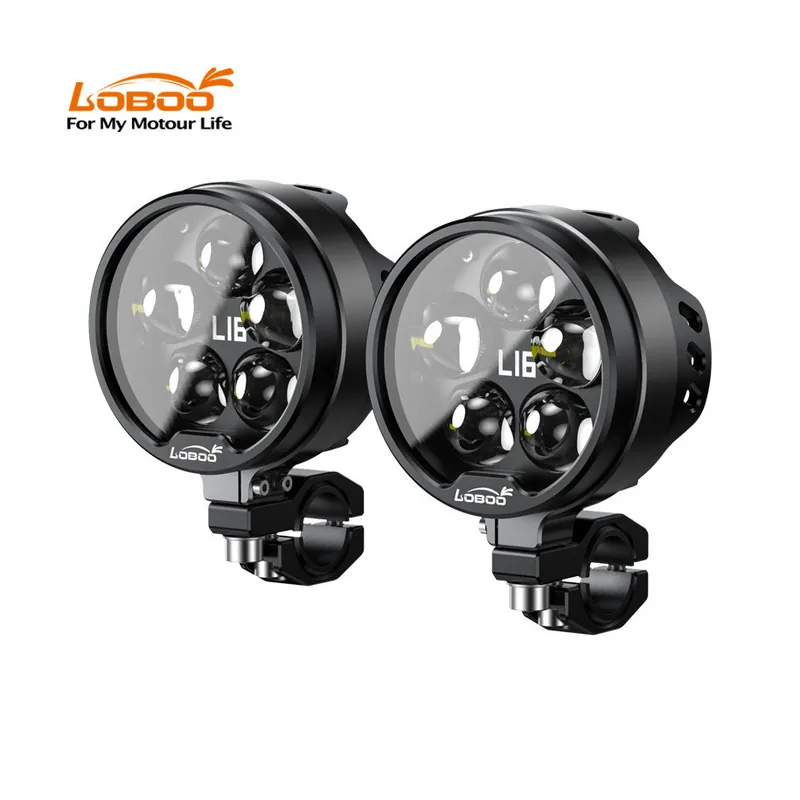 Wyjątkowa oferta Lampy pomocnicze Loboo L16 światło drogowe i mijania (czarne)