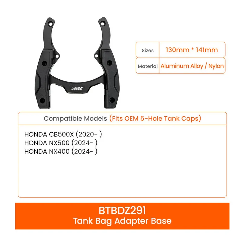 Uchwyt Tank Bag Loboo Easy do Honda CB 400 X, NX 400, CB 400 F (pasuje do OEM 5 otworów) Ograniczona ilość