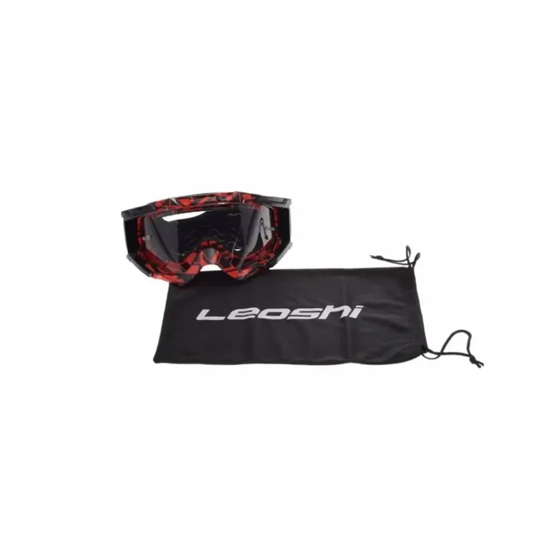 Nie przegap Gogle cross, enduro Leoshi Neon Czerwone
