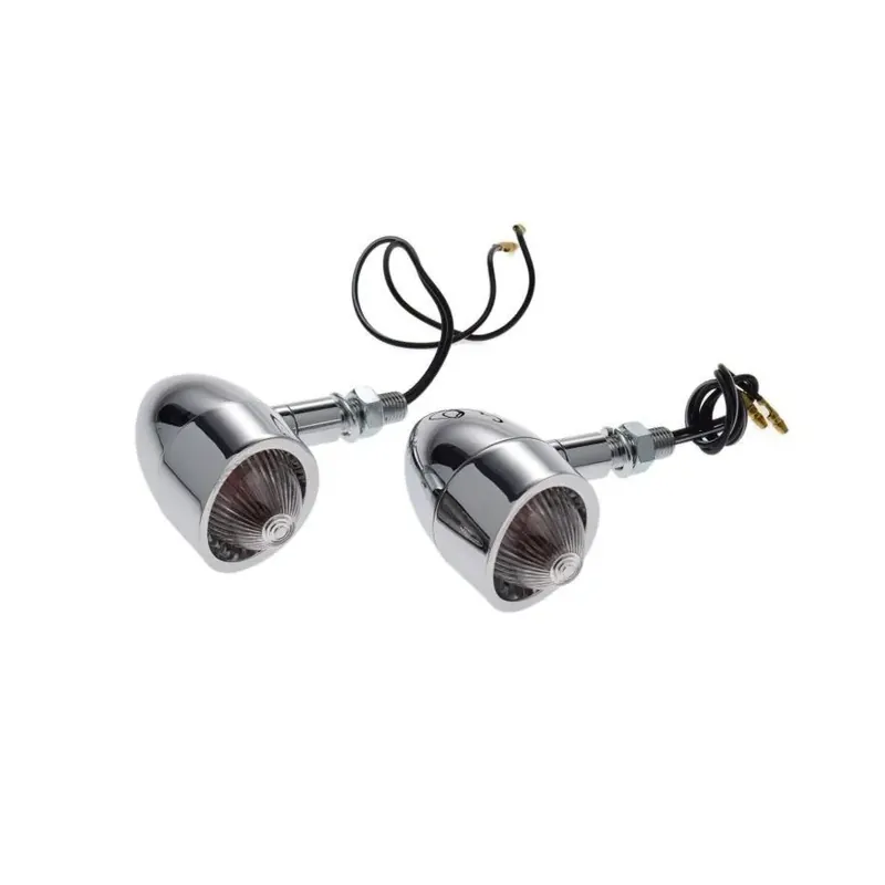 Bezpieczna płatność Lampa przód do Harley, wspornik wysunięty, biały klosz