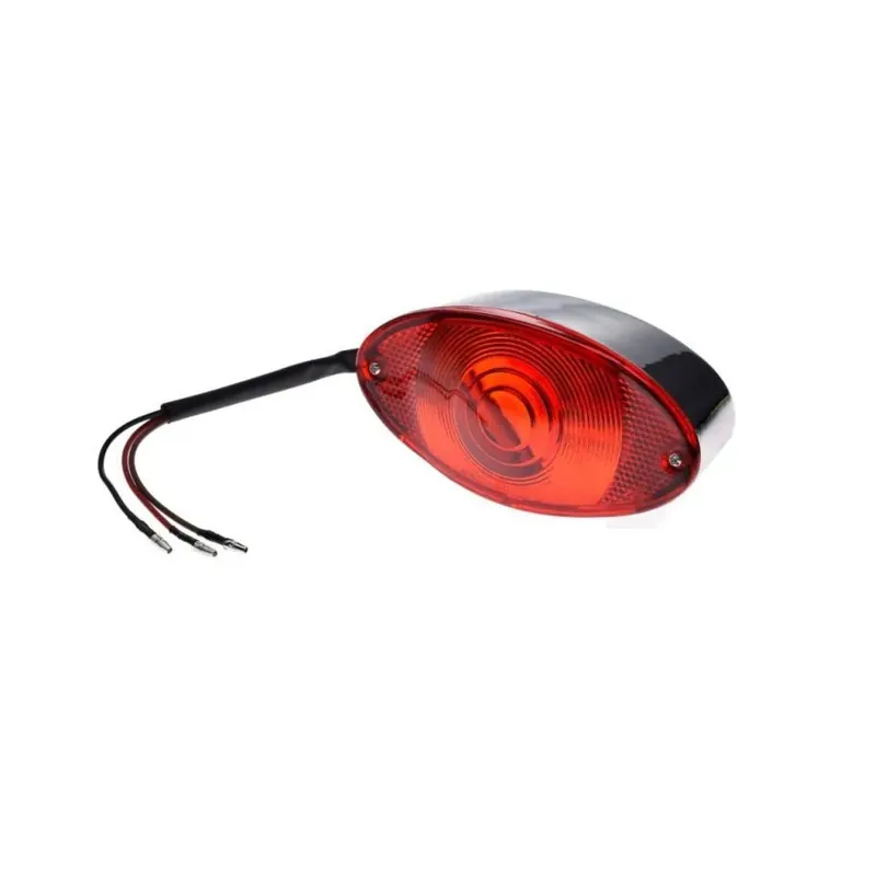 Bezpieczne zakupy Lampa tylna uniwersalna chrom, czerwony klosz