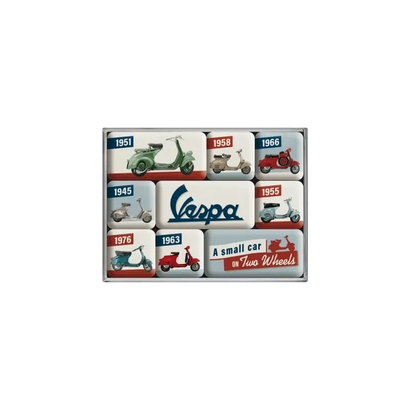 Bestseller Magnes na lodówkę, zestaw 9 sztuk "Vespa model Chart" 83110