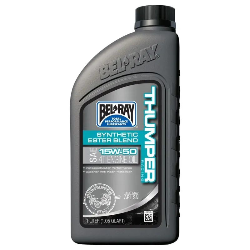 Olej BEL-RAY Thumper Racing Synthetic Ester Blend 4T 15W-50 1L Wyprzedaż
