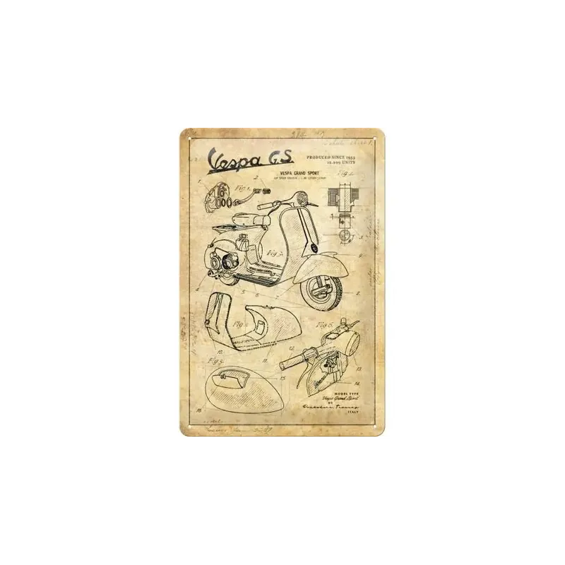 Zniżka Tablica metalowa, plakat 20x30cm "Vespa" 22312