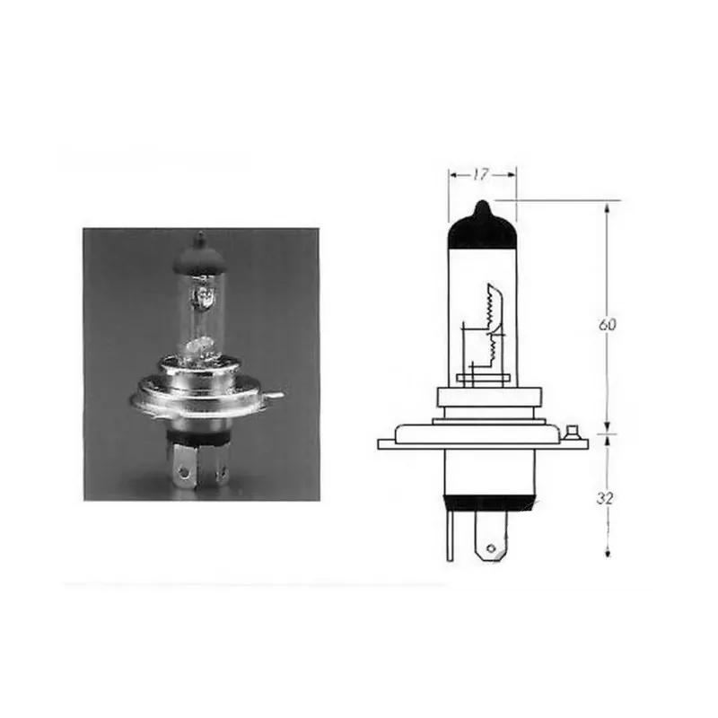 Wyjątkowa oferta Żarówka Awina 12V 18/18W H4 P43T niebieska (bez homologacji EEC)