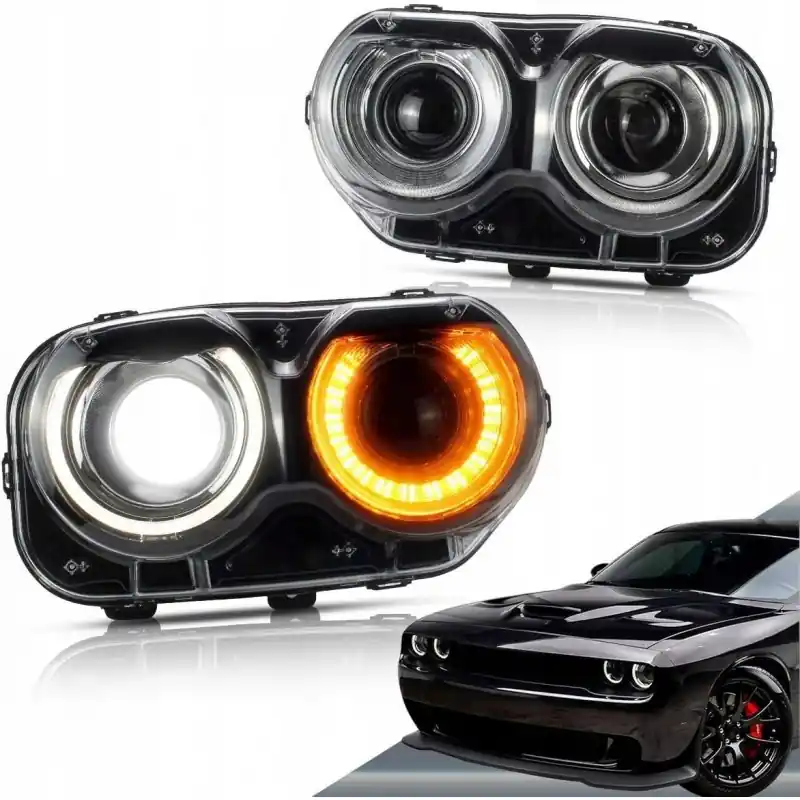 Bestseller DODGE CHALLENGER 2015-2023 LAMPA LAMPY LEWA +PRAWA PRZÓD EUROPA LED VLAND