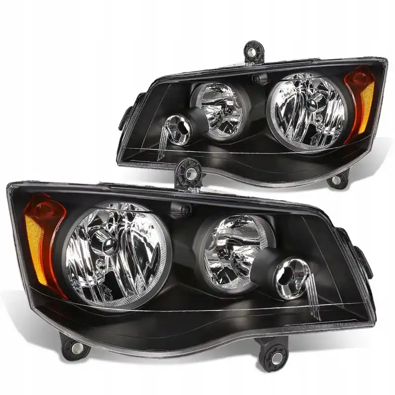 DODGE GRAND CARAVAN 2011-2020 LAMPA LEWA + PRAWA BLACK CZARNA KOMPLET Łatwy zwrot